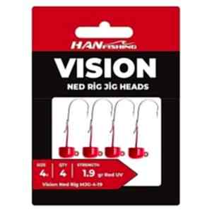 Vision Ned Rig Red Uv RMJ-20-5,7 JigHead